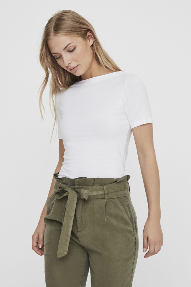 VMPANDA MODAL S/S TOP NOOS 10231753 Bright White